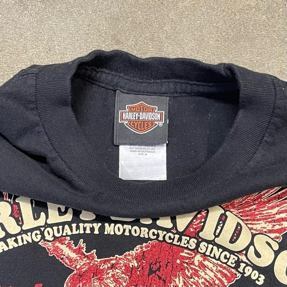 Vintage Harley Davidson Graphic 2010 Biker Grunge T-shirt - Picture 6 of 10